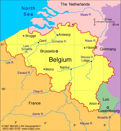 a map of belgium