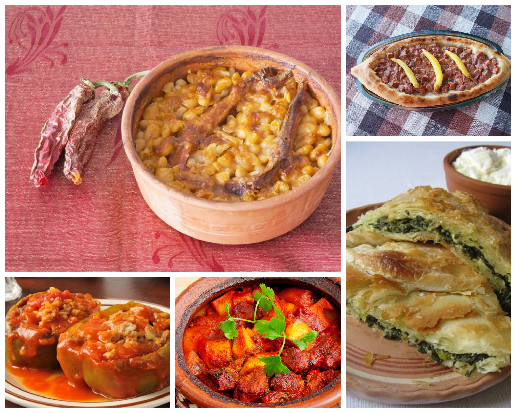 Tavce Gravce, Pastrmajlija, Polneti Piperki, Chomlek, Zelnik traditional food Macedonia