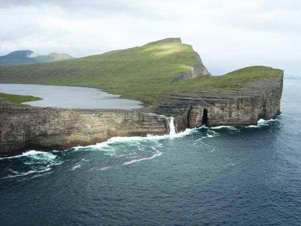 Bøsdalafossur Waterfall Faroe Islands