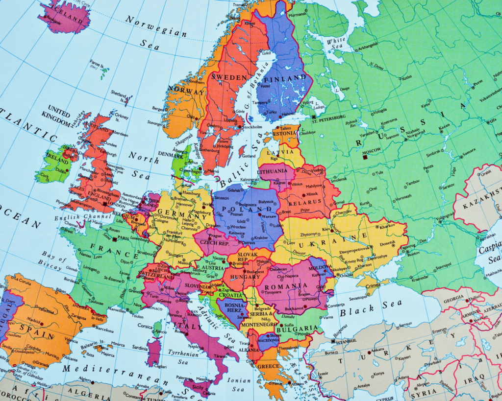 Europe Countries Map