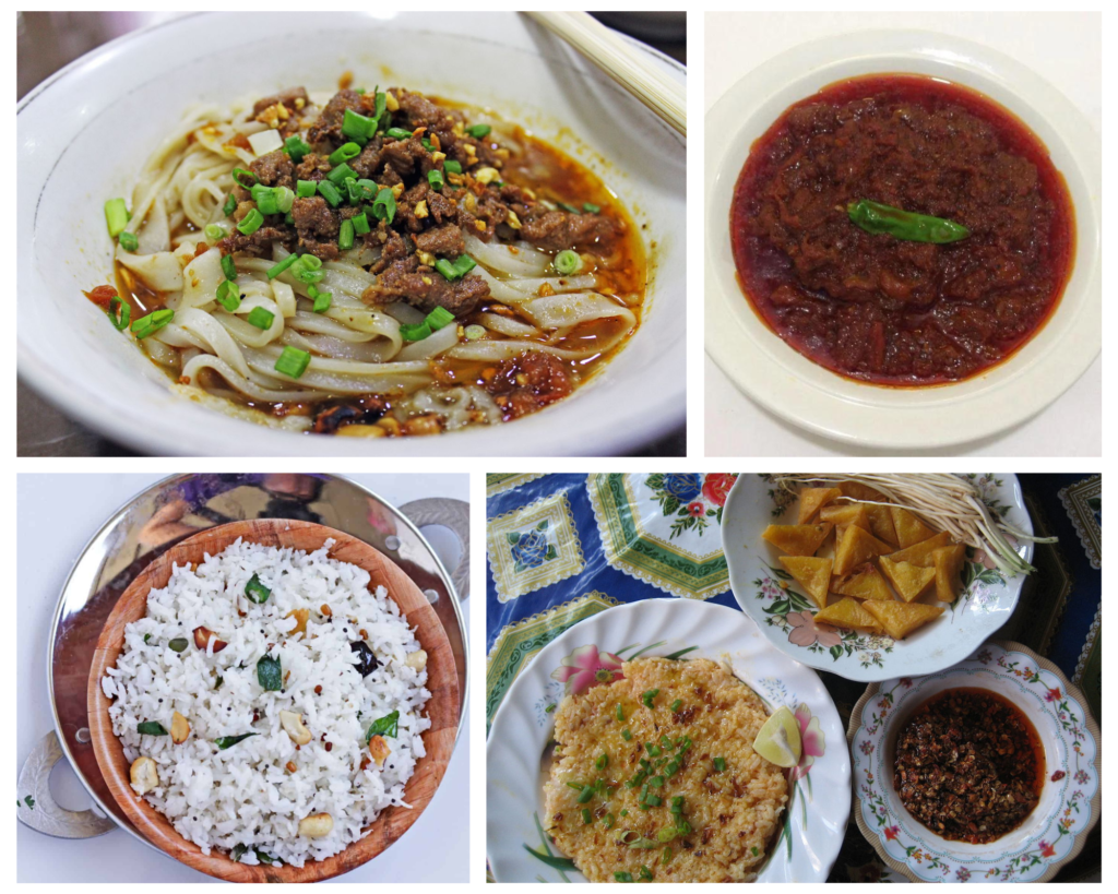 Shan-style noodles Ngapi Ye Coconut Rice Htamin Jin