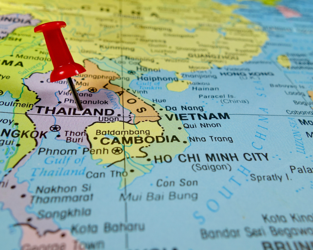 thailand on the map